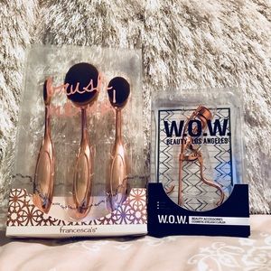 Oval Makeup Brushes and Eye Lash Curler 💋💄